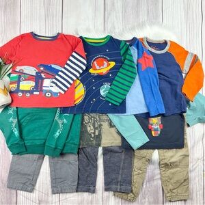 Mini Boden Tea Collection Fall Winter Bundle 3T Long Sleeve Shirts and Pants